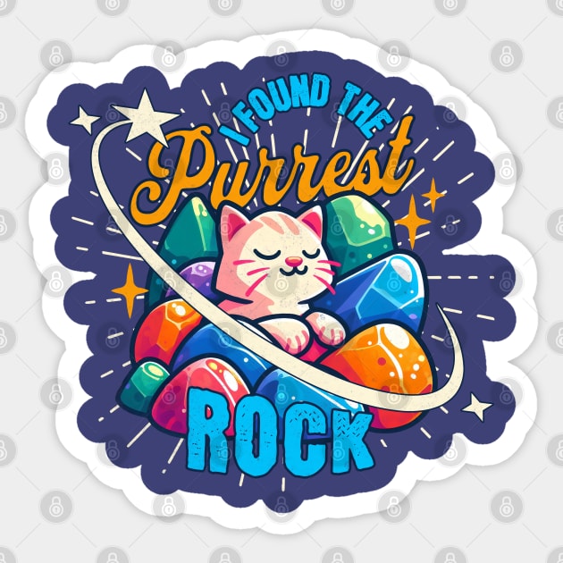 Geologist Funny I Found The Purrest Rock Sticker by alcoshirts